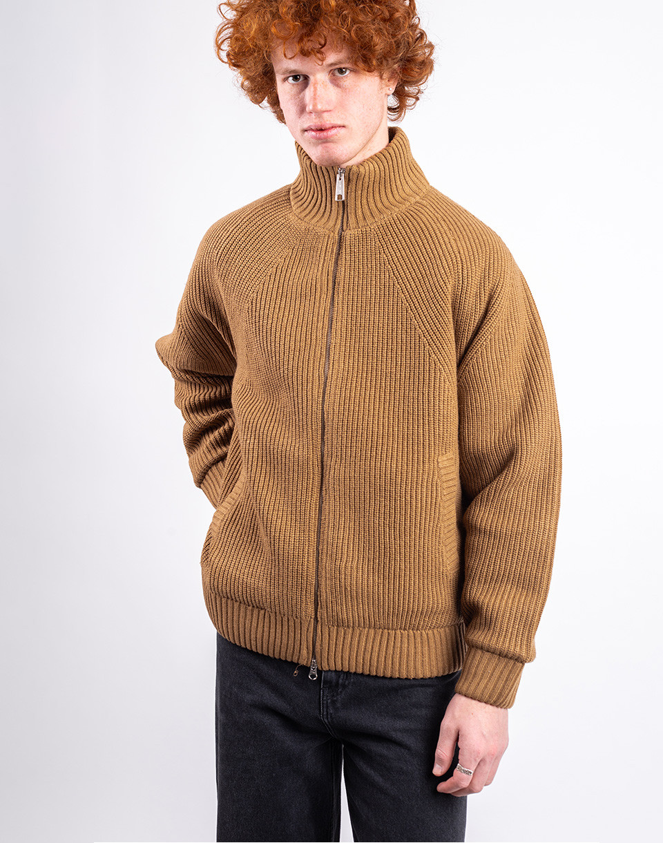 Carhartt WIP Banley Sweater Jacket Peanut M