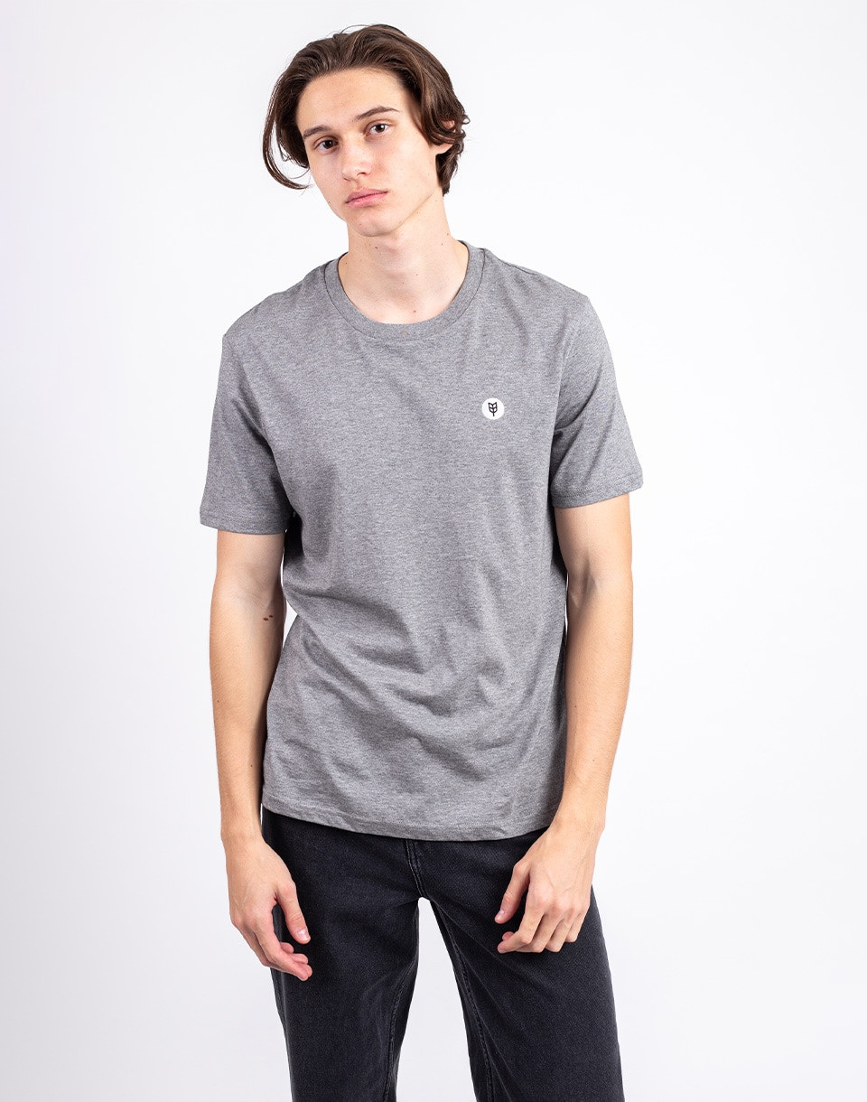 Freshlabels Dot Tee Uni Mid Heather Grey XS