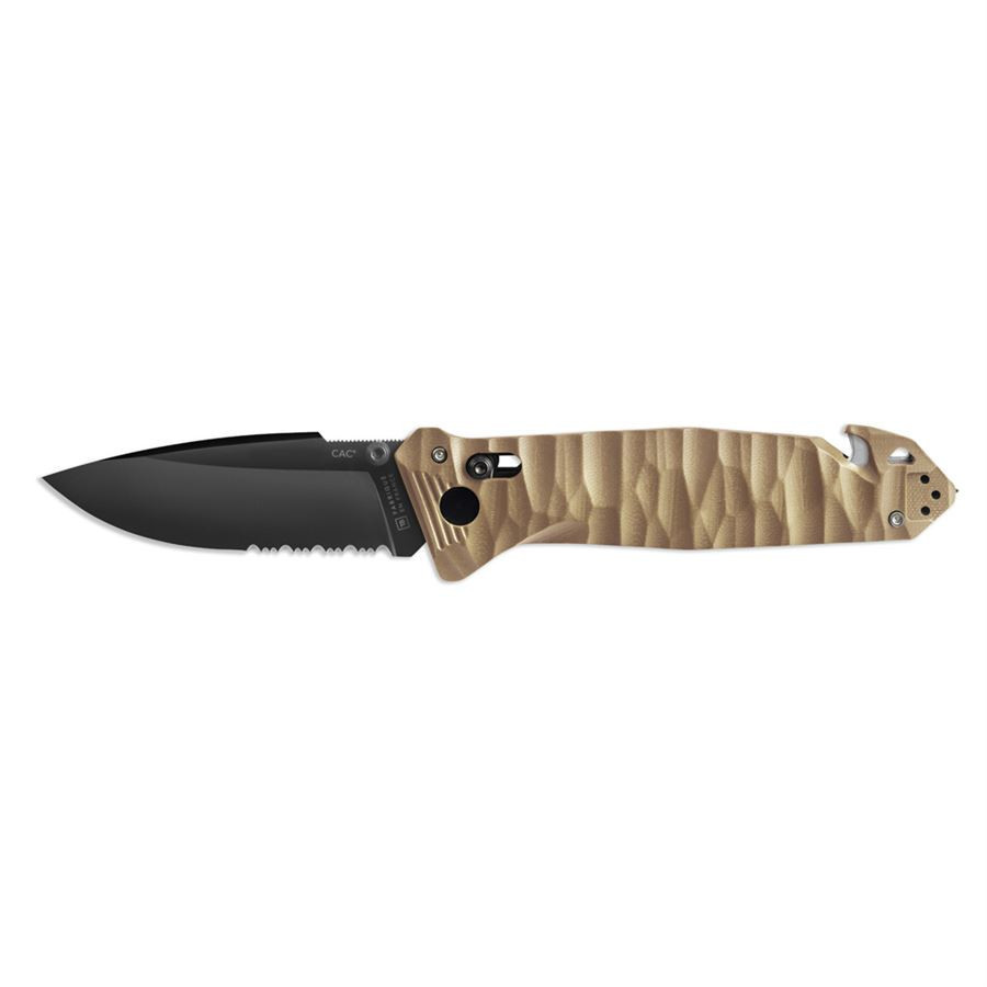 Zavírací nůž TB OUTDOOR Cac S200 French Army Knife Textured Pa6 Serrated Barva: hnědá