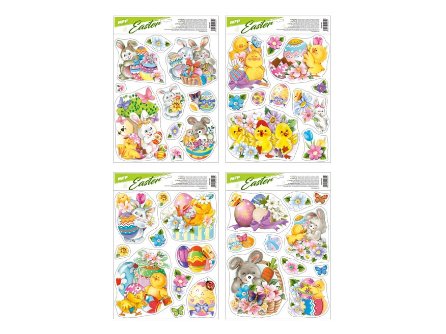 MFP 2221781 Okenní fólie velikonoční VE011 30x42cm s glitrem