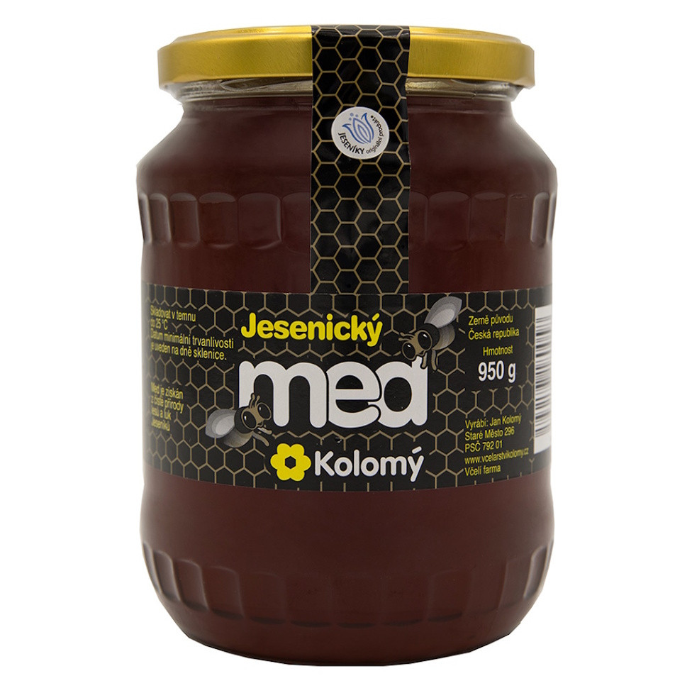 KOLOMÝ Lesní med 950 g, poškozený obal