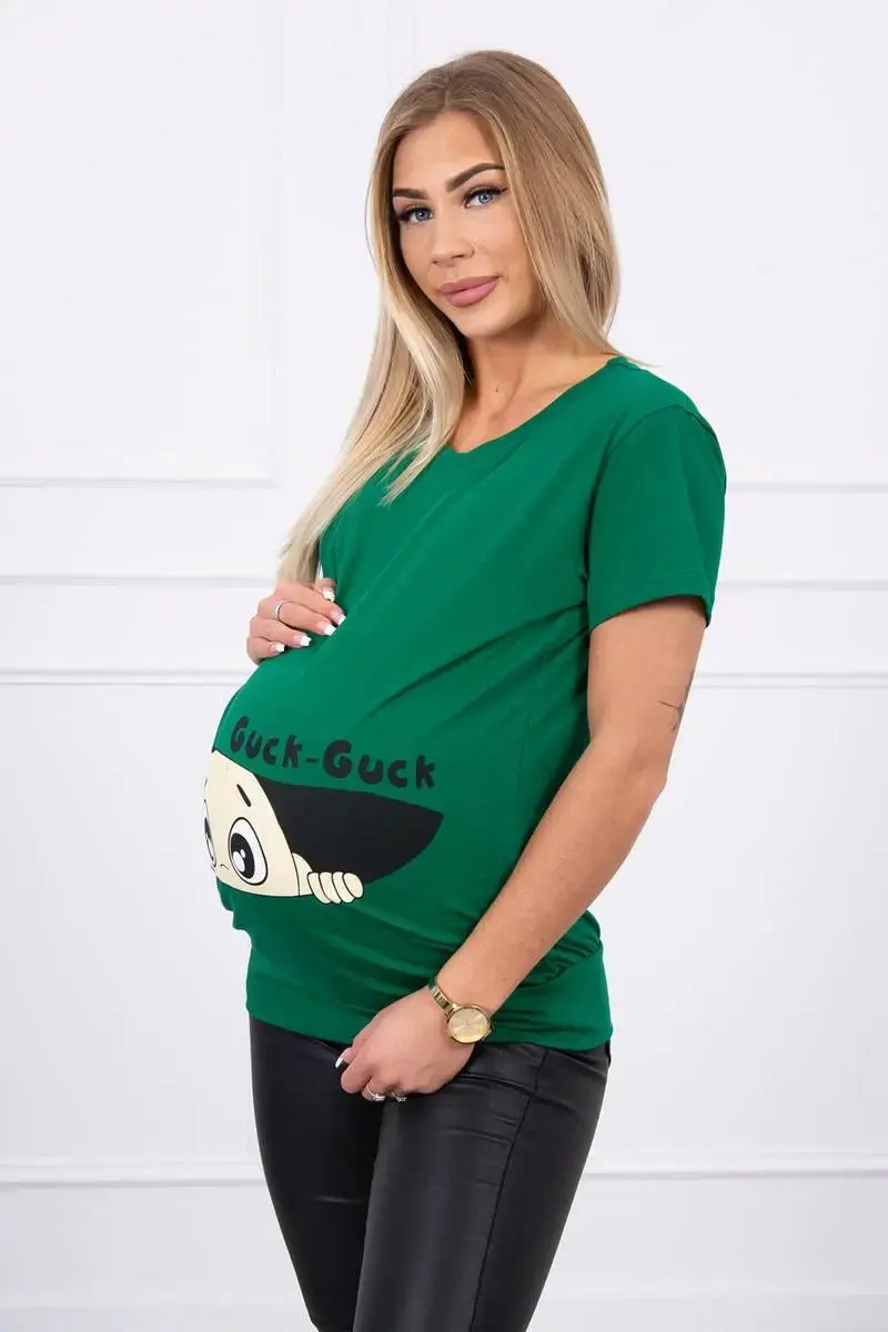 marka niezdefiniowana Těhotenská halenka Guck green