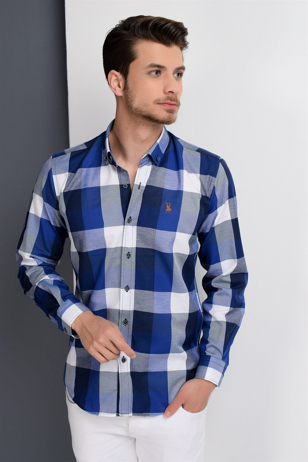 G662 DEWBERRY MEN'S SHIRT-NAVY-BLUE