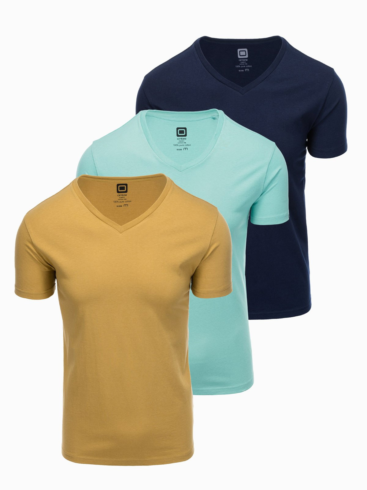 Ombre Men's plain t-shirt - mix 3