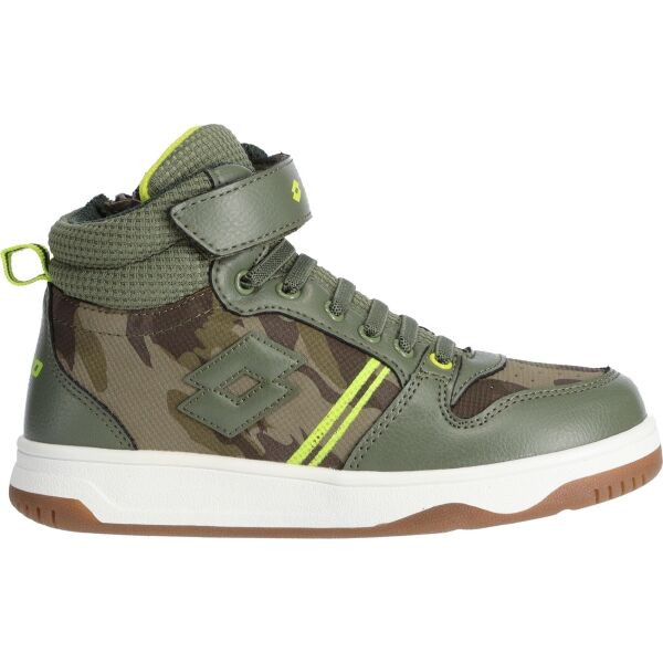 Lotto ROCKET AMF III MID CAMO CL S Dětské kotníkové boty, khaki, velikost