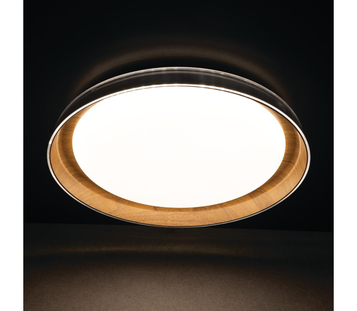 37317 - LED Stropní svítidlo NIFU LED/17,8W/230V pr. 43 cm bílá/hnědá