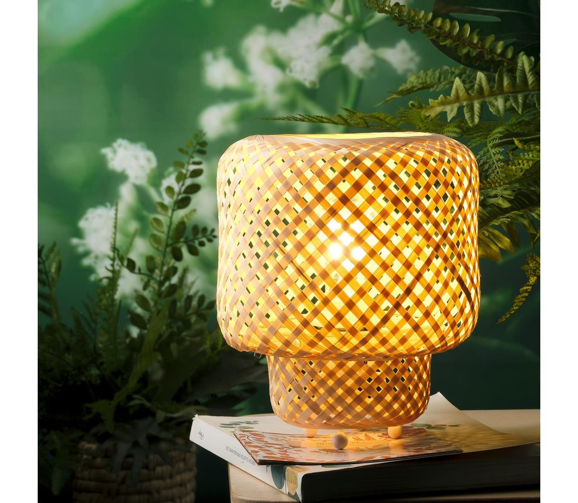ONLI ONLI - Stolní lampa BAMBOO 1xE27/6W/230V bambus