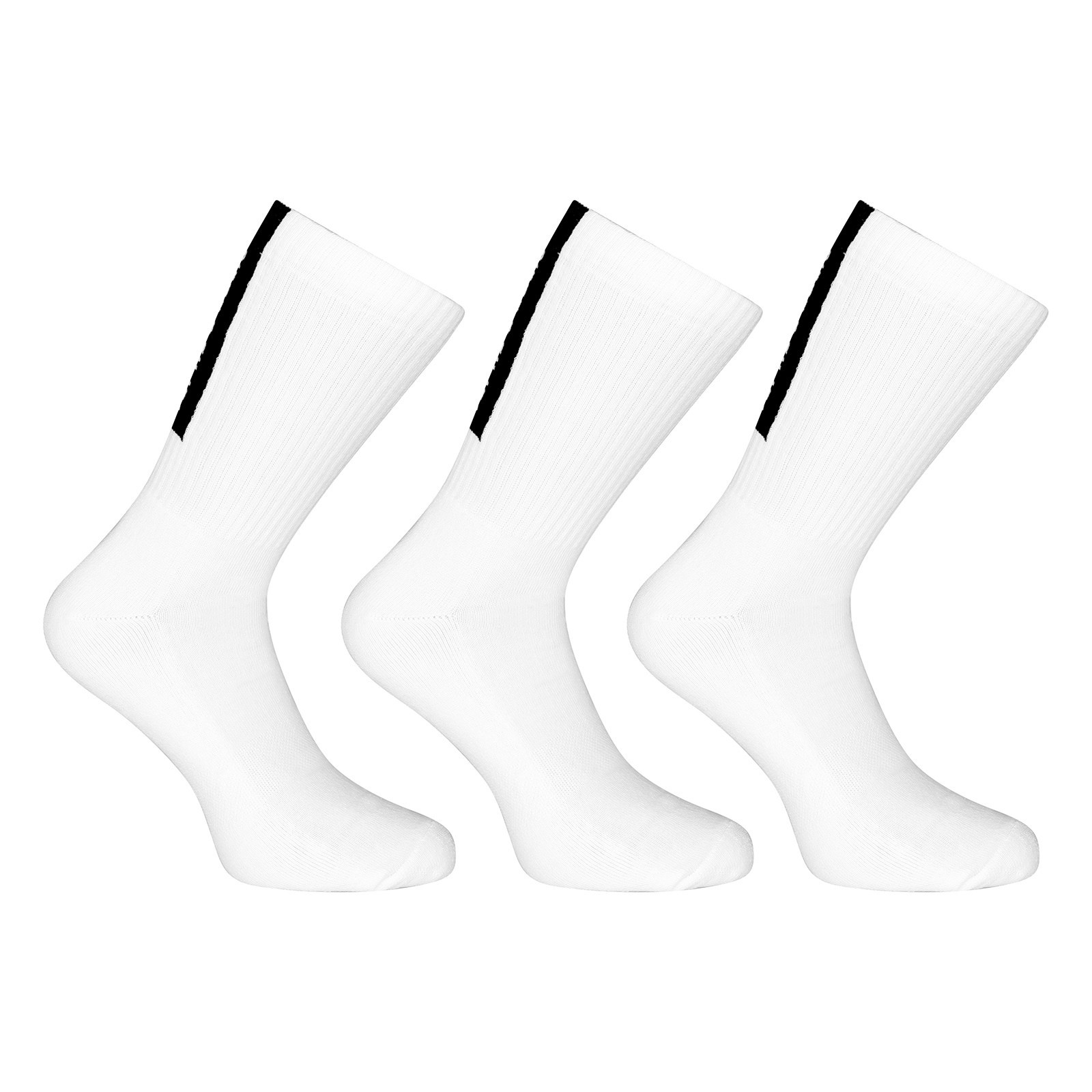 3PACK ponožky Pietro Filipi sportovní vysoké bílé (3POB3) M