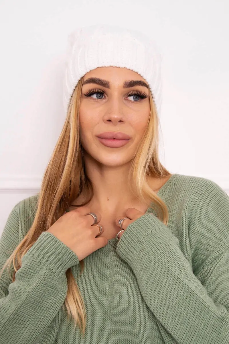 marka niezdefiniowana Fleecová čepice Iwona K221 bílá