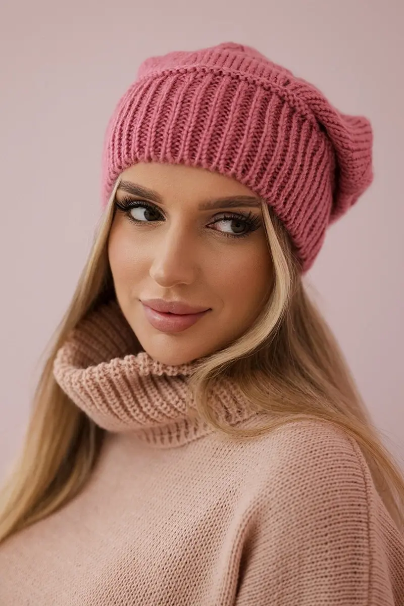 marka niezdefiniowana Dámská čepice Ingrid K371 tmavě růžová