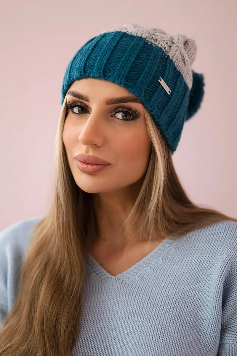 marka niezdefiniowana Fleecová čepice Paris K212 grey+marine