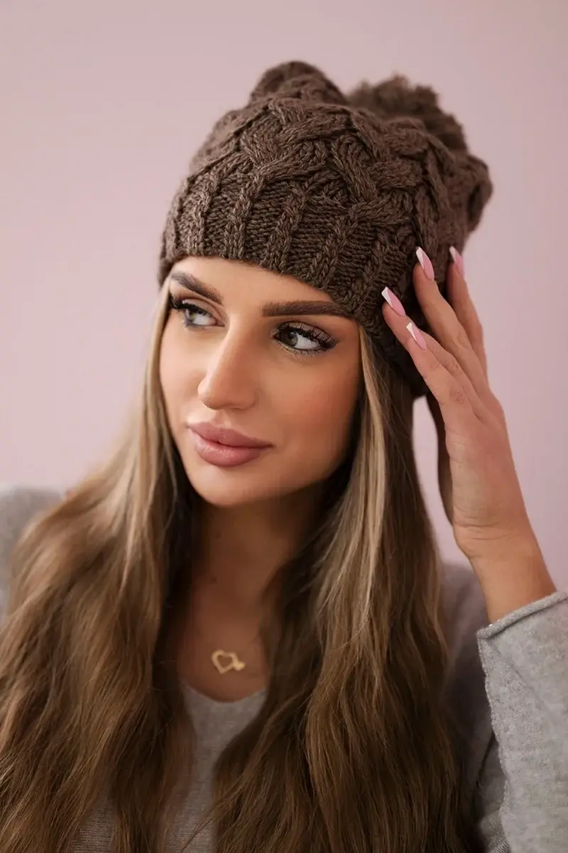 marka niezdefiniowana Fleecová čepice Waleria K307 cappuccino