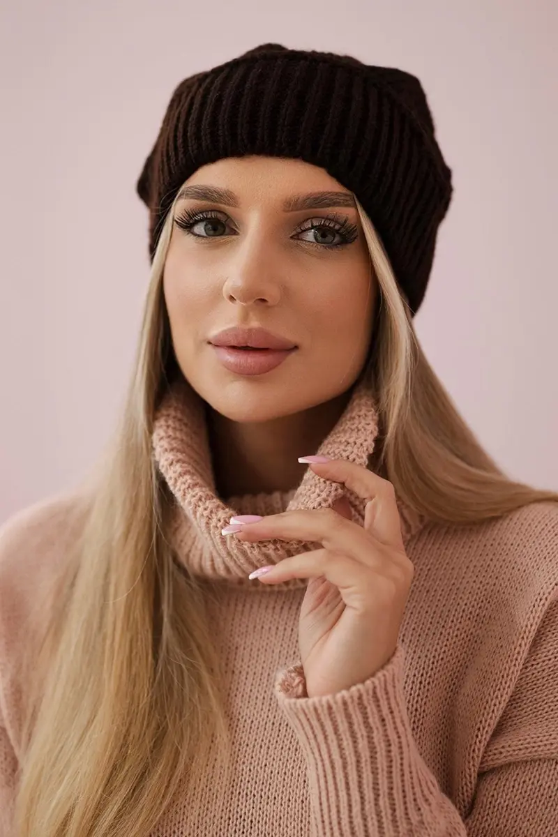 marka niezdefiniowana Dámská čepice Ingrid K371 hnědá