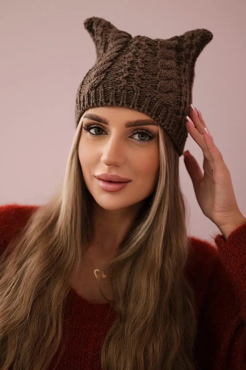 marka niezdefiniowana Fleecová čepice Rabbid K237 cappuccino