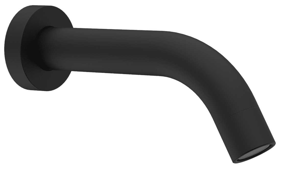 Sapho Nástěnná výtoková hubice, kulatá, 174mm, černá mat