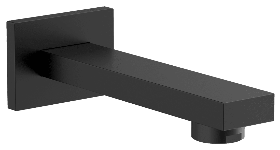 Sapho Nástěnná výtoková hubice, hranatá, 160mm, černá mat