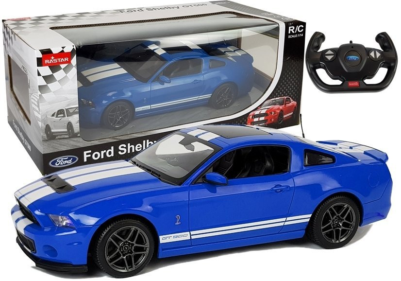 Mamido RASTAR Auto na dálkové ovládání RC Ford Shelby 1:14 Rastar modré