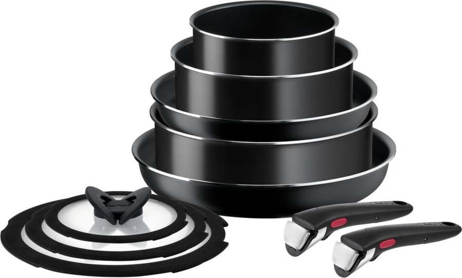 Hliníková sada nádobí 10 ks INGENIO EASY COOK & CLEAN BLAC L1549042 – Tefal