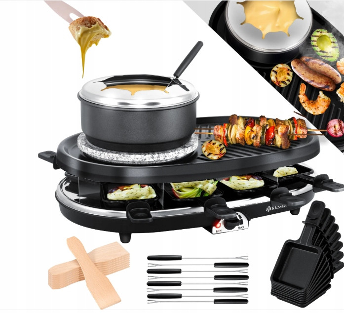 Sada na grilování raclette fondue 2 v 1 Kesser, příkon 1500 W