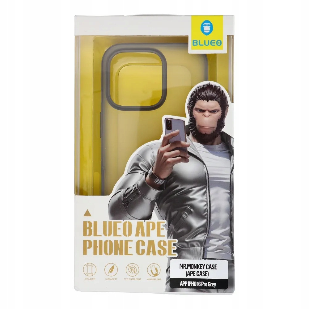 Blueo Ape Phone Case Apple iPhone 16 Pro šedá