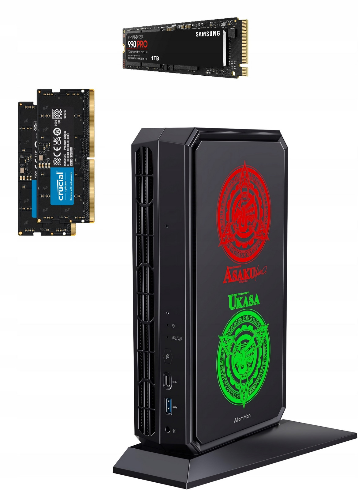 Mini počítač Pc Ryzen 9 7945HX, Rx 7600M Xt, 64GB DDR5, 1TB 990 Pro, Win11