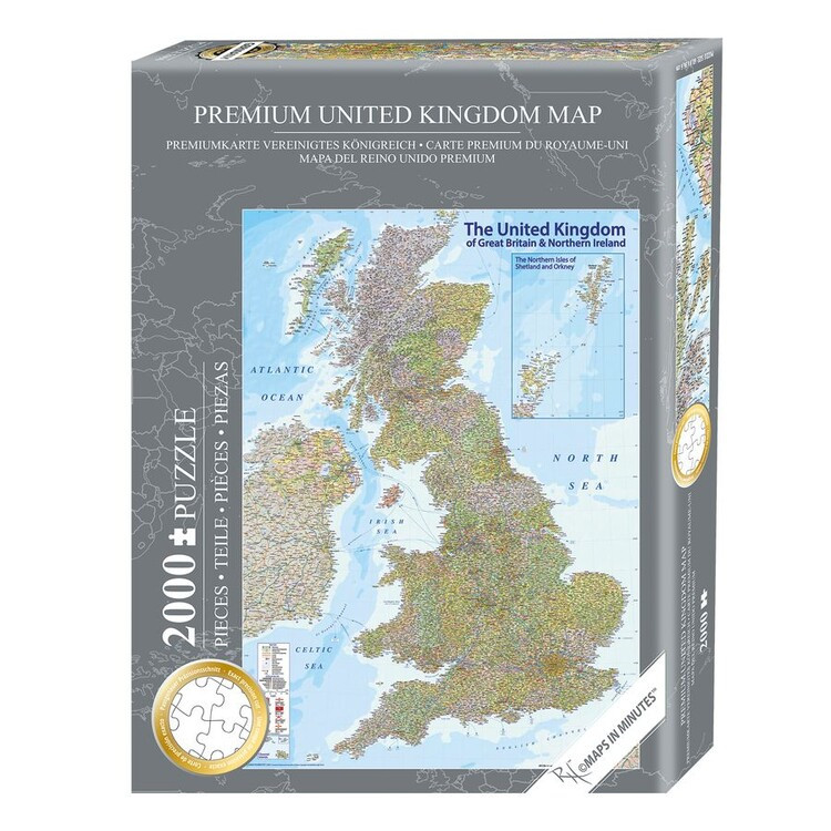 CLOSE UP Puzzle Great Britain Map, 2000 ks