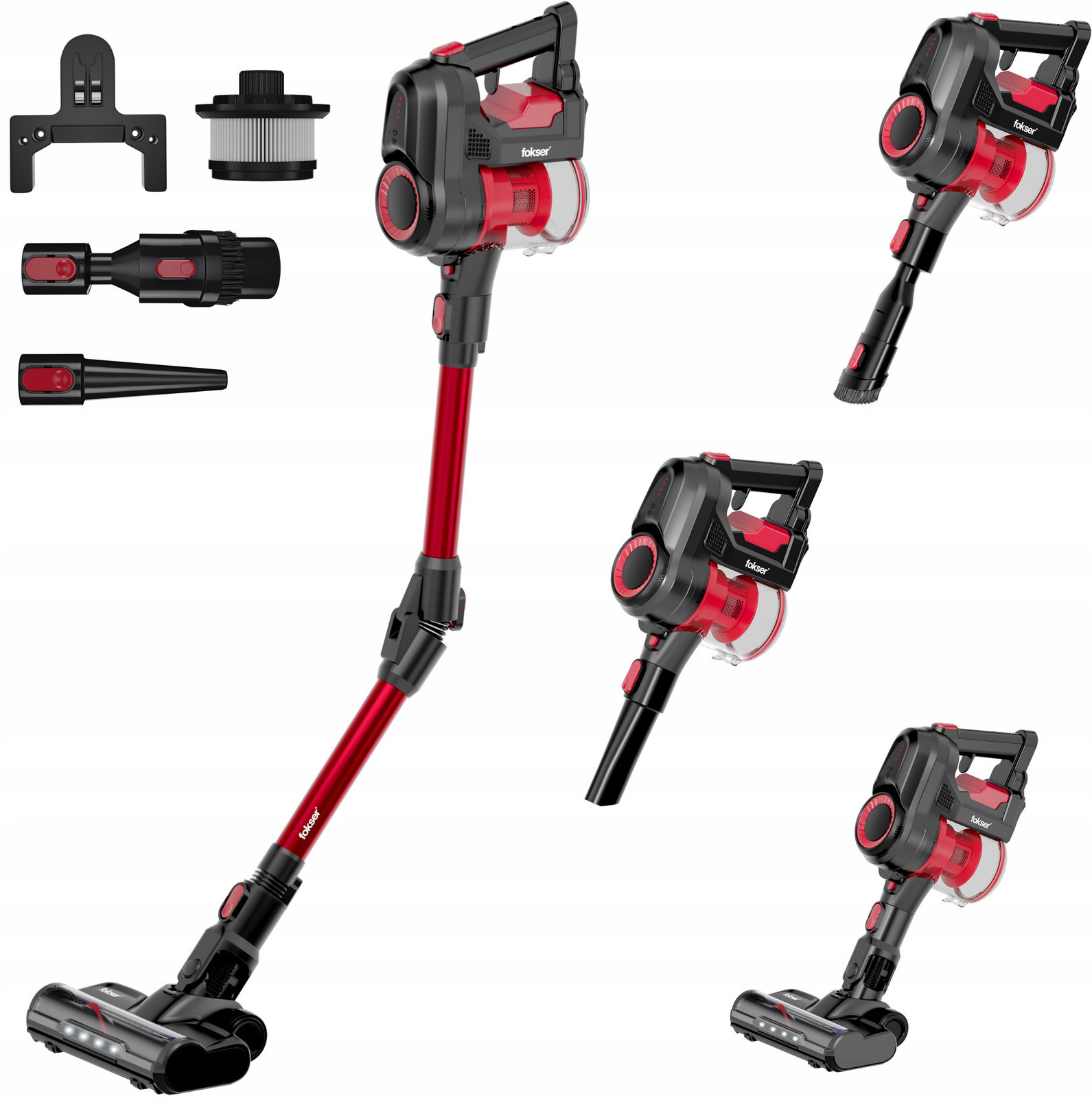Bezdrátový Tyčový Vysavač Foksier A11s Flex Tube Led 5v1