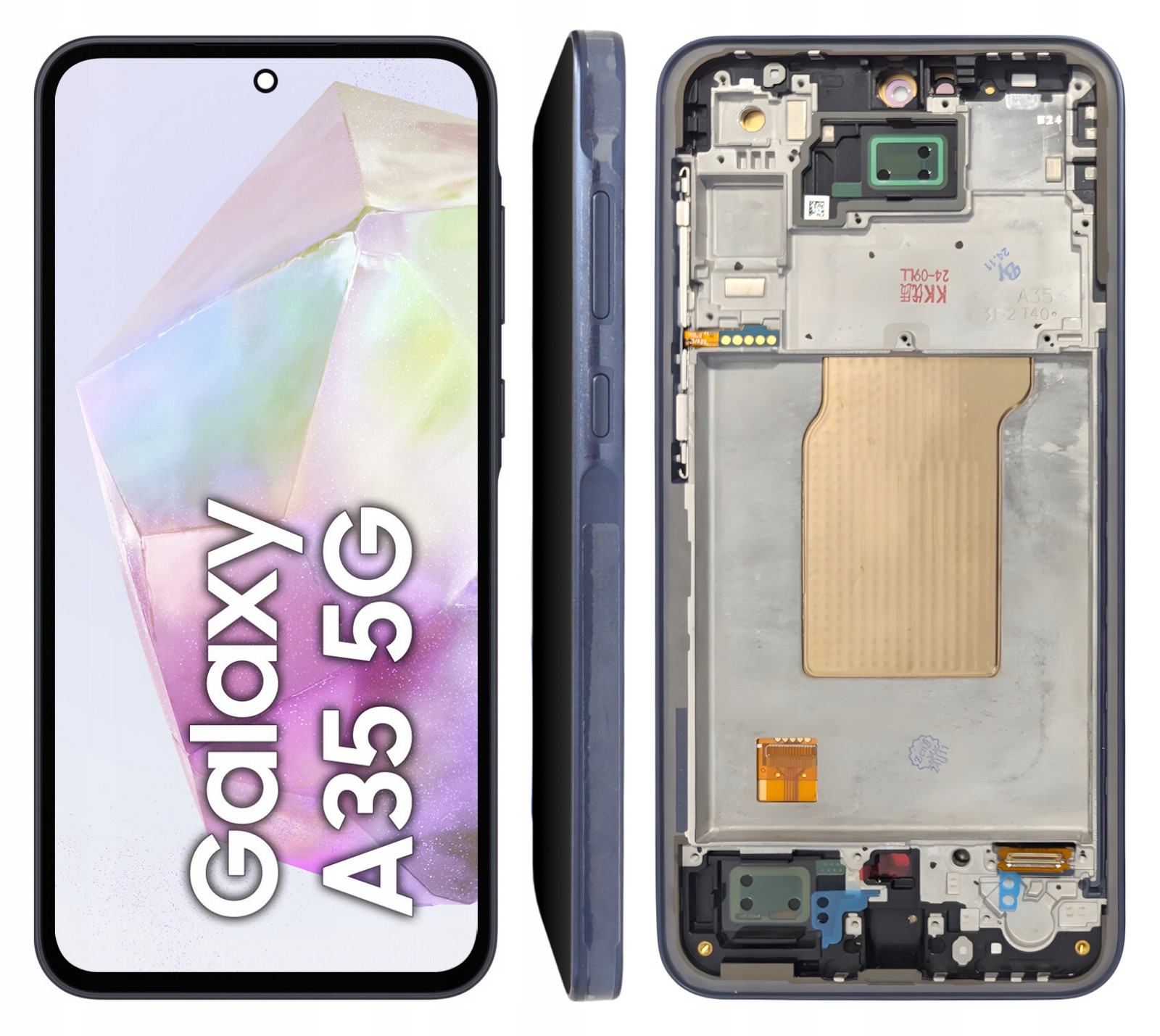 LCD displej Pro Samsung A35 5G Oled Velká Plocha Rámeček Modrý