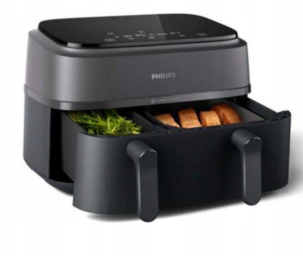 Philips Dual Basket Air Fryer objem 9 l, dotykový displej NA350/00