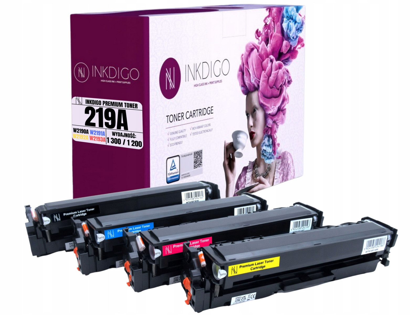 4x Toner Pro Hp Color Laserjet Pro 3302sdw 3202dn Náhrada W2190A-93A