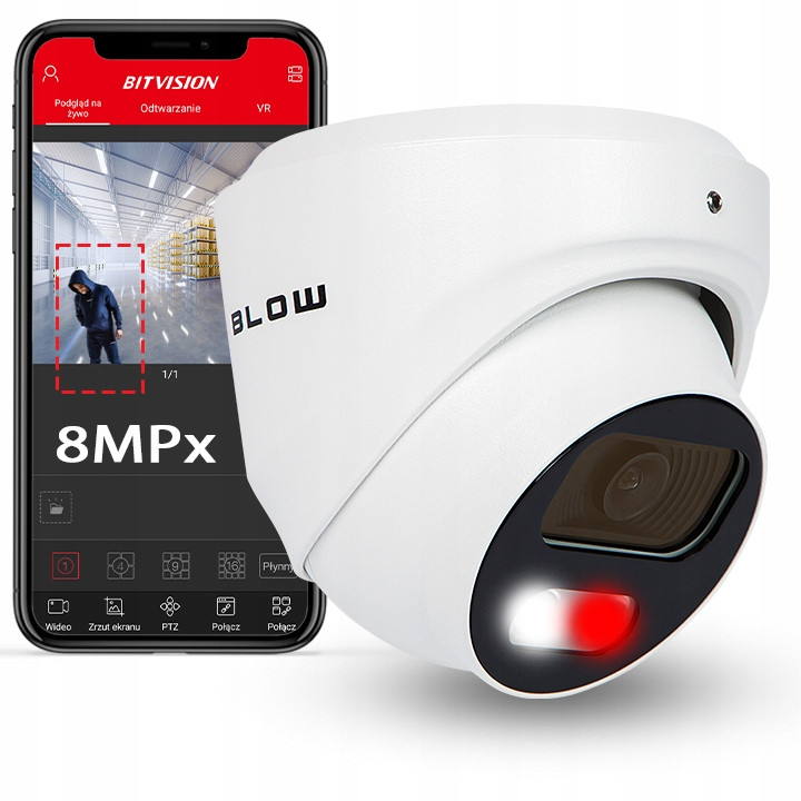 Poe Kamera Venkovní 8MPx Kov IP67 HybridLight Ir+led Blow Kovová