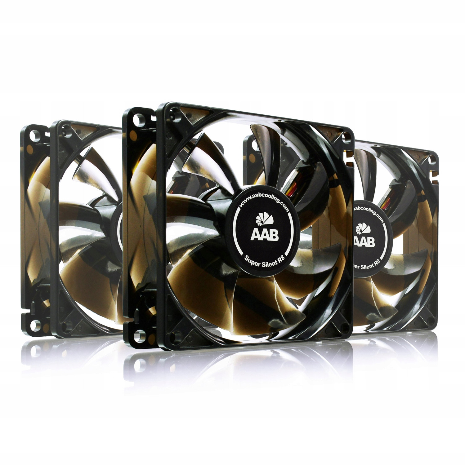 3xAABCOOLING Silent R8 Tichý Ventilátor Do Počítačové Skříně 3Pin 9dB