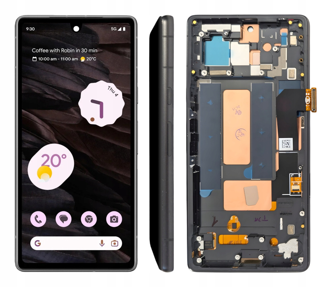 LCD Displej Dotyk Pro Google Pixel 7A Oled Rámeček Černý GWKK3