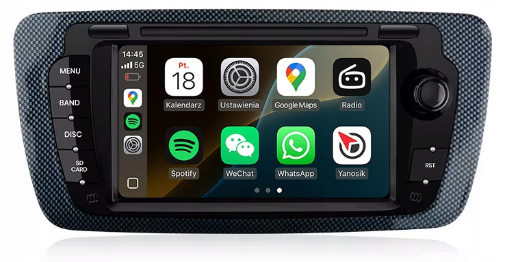 Seat Ibiza Radio Navigace Android Auto Carplay Mapy Aplikace