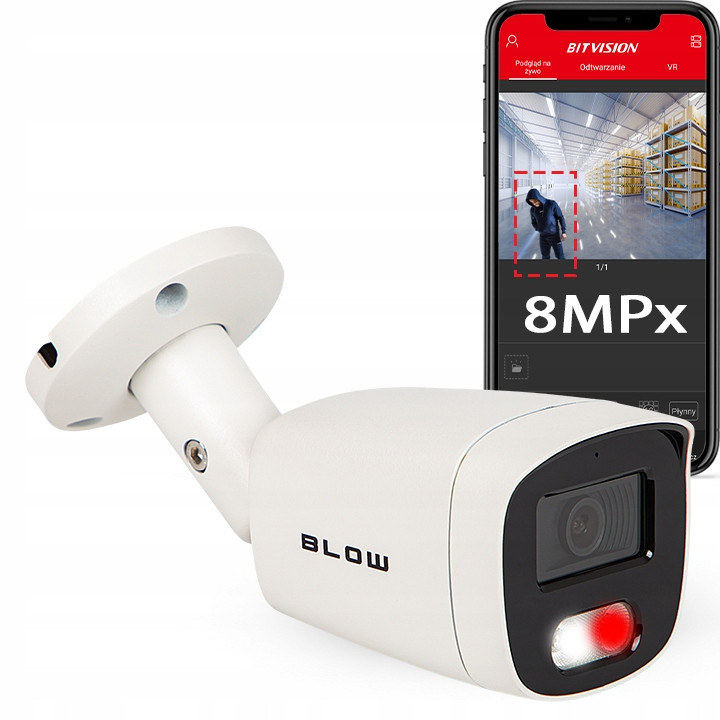 Venkovní Ip Poe kamera 8MPx Metal IP67 HybridLight Ir+led Blow Kovová