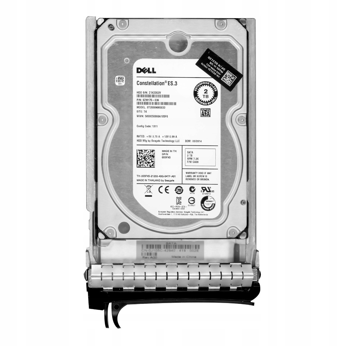 Dell 055FX5 2TB 7.2k 128MB Sata III 3.5'' ST2000NM0033