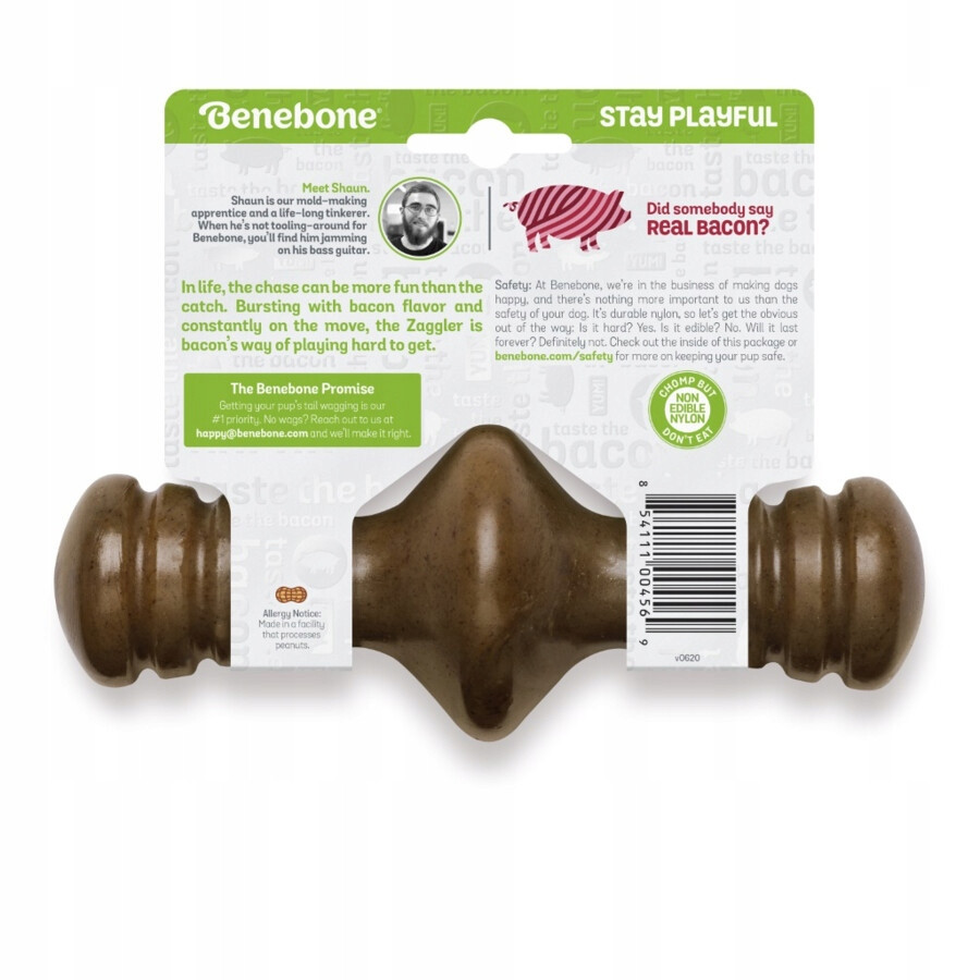 Kousátko pro psa Benebone Zaggler Arašídové máslo M