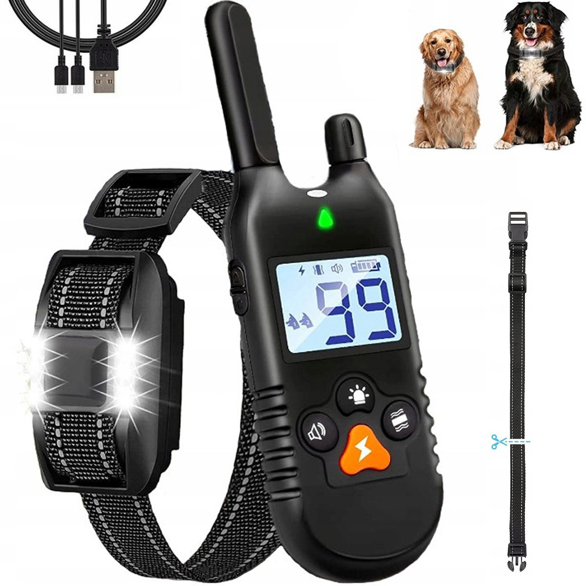 Elektrický Výcvikový Obojek Pro Psa Pro Trénink Tresury Účinný+dálkovým Ovladačem