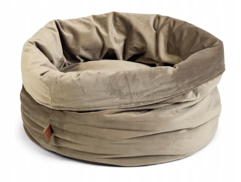 pelíšek pro kočky Samet Šedá 45x45x35 cm