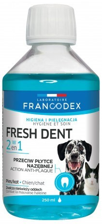 Francodex Fresh dent ústní voda pro psy a kočky 250 ml