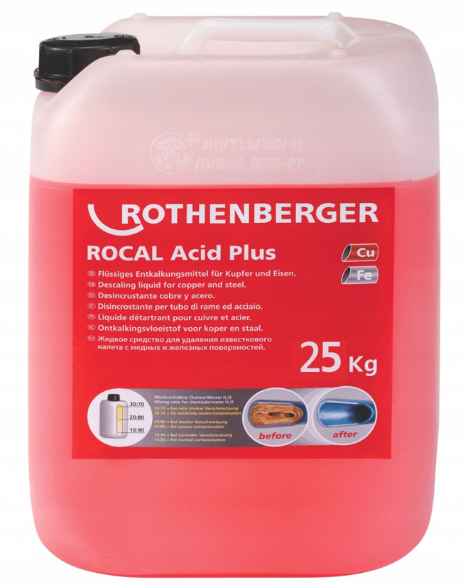 Odvápňovací koncentrát Rocal Acid Plus 25 kg Rothenberger
