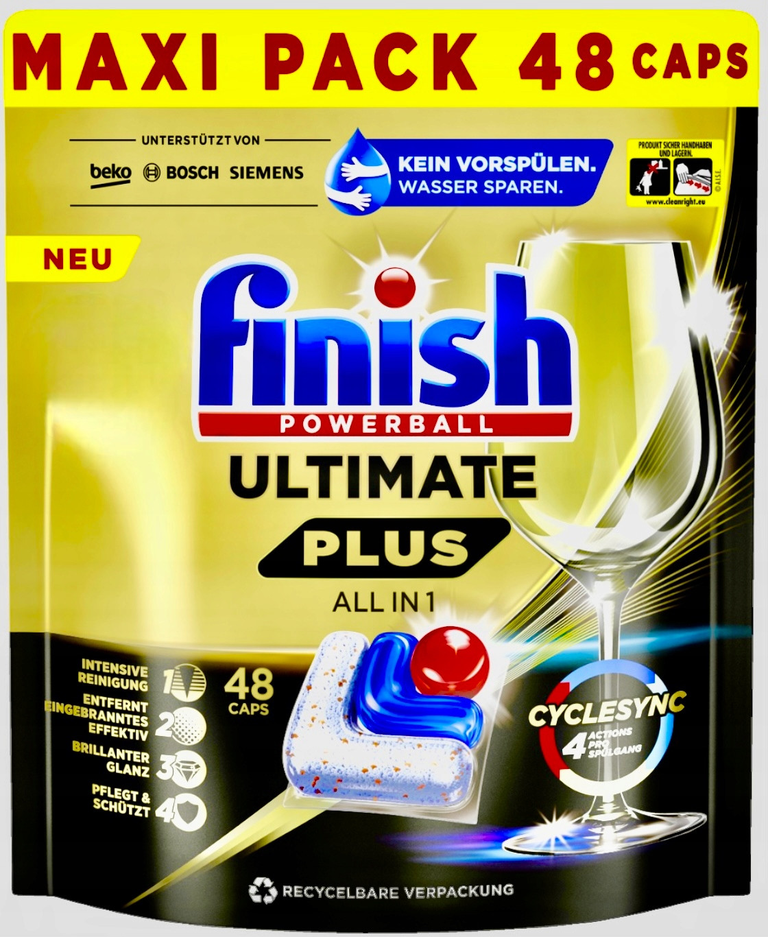 Kapsle Finish Ultimate Plus All-in-1 Maxipack Regular 48 ks
