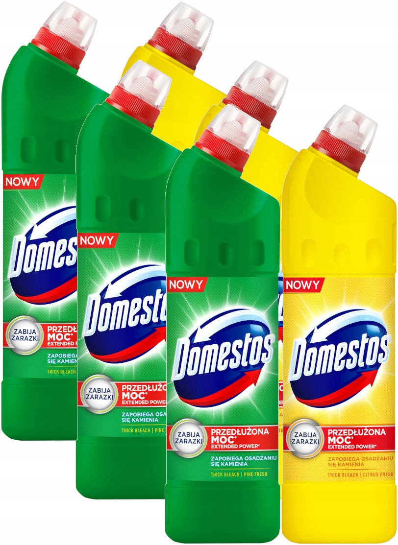 Domestos Extended Power Silný Wc čistič Pine Citrus Fresh 6x750ml