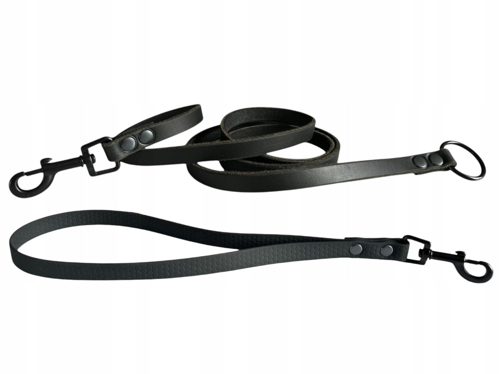 Vodítko Pro Psa Měkké Kožené Černé Silné Odolné Black Edition