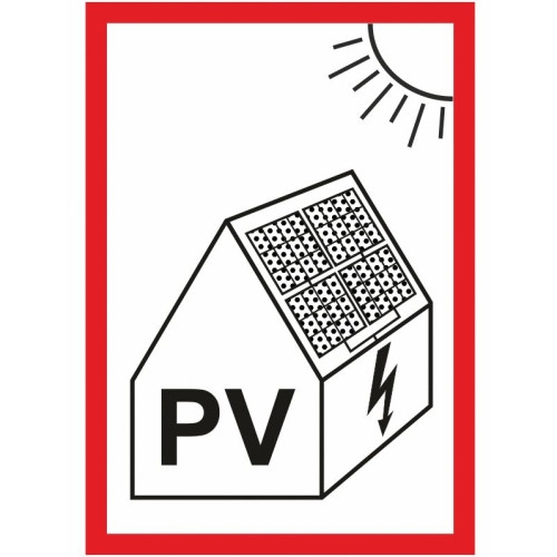 Samolepka PV symbol pro fotovoltaiku 70x100mm