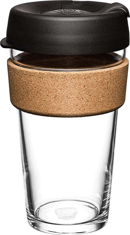 Černo-hnědý cestovní hrnek 454 ml Brew Cork Black L – KeepCup