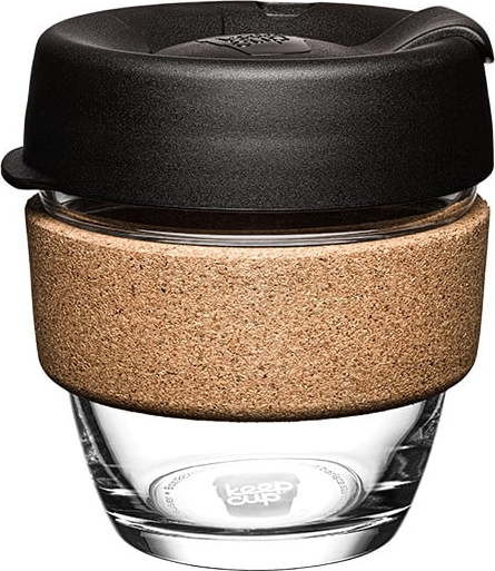 Černo-hnědý cestovní hrnek 227 ml Brew Cork Black S – KeepCup