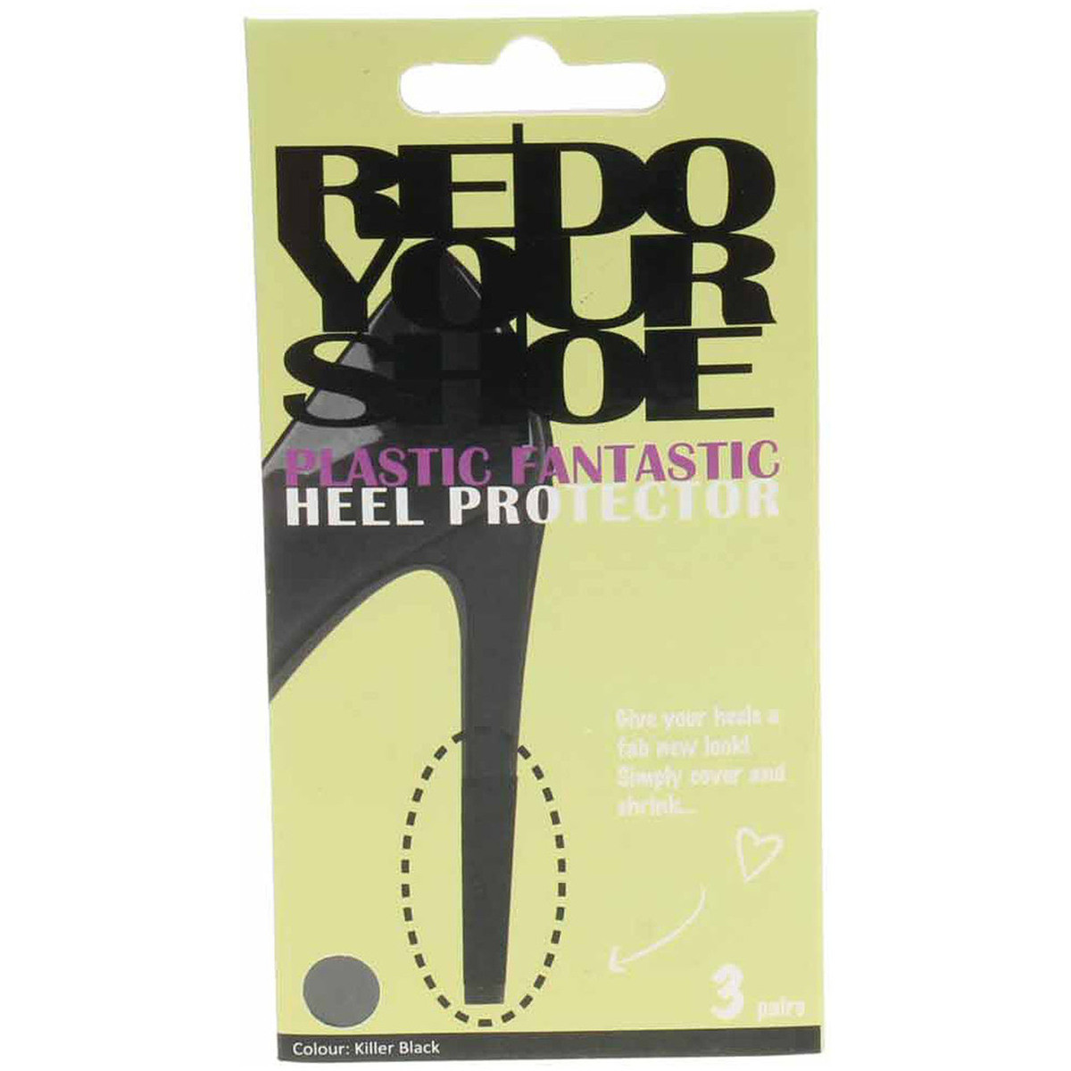 Rejnok Dovoz  Plastic Fantastic - chránič podpatků 3 velikosti  Černá