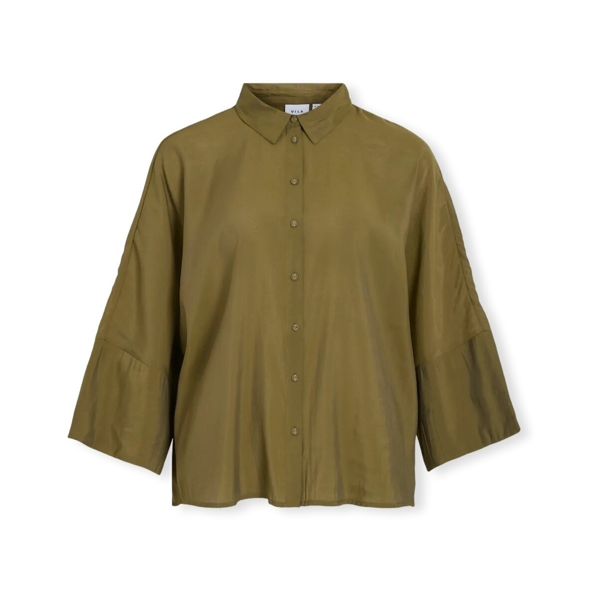 Vila  Aspyn 3/4 Loose Shirt - Capulet Olive  Zelená