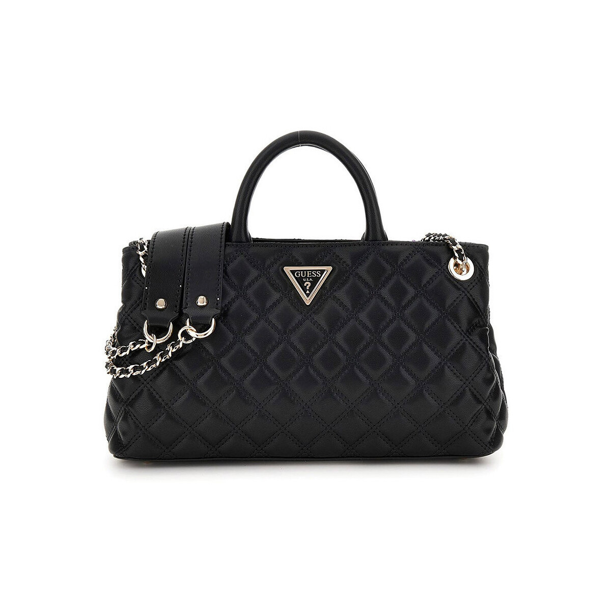 Guess  Giully Girlfriend Shoulder Satchel  Černá